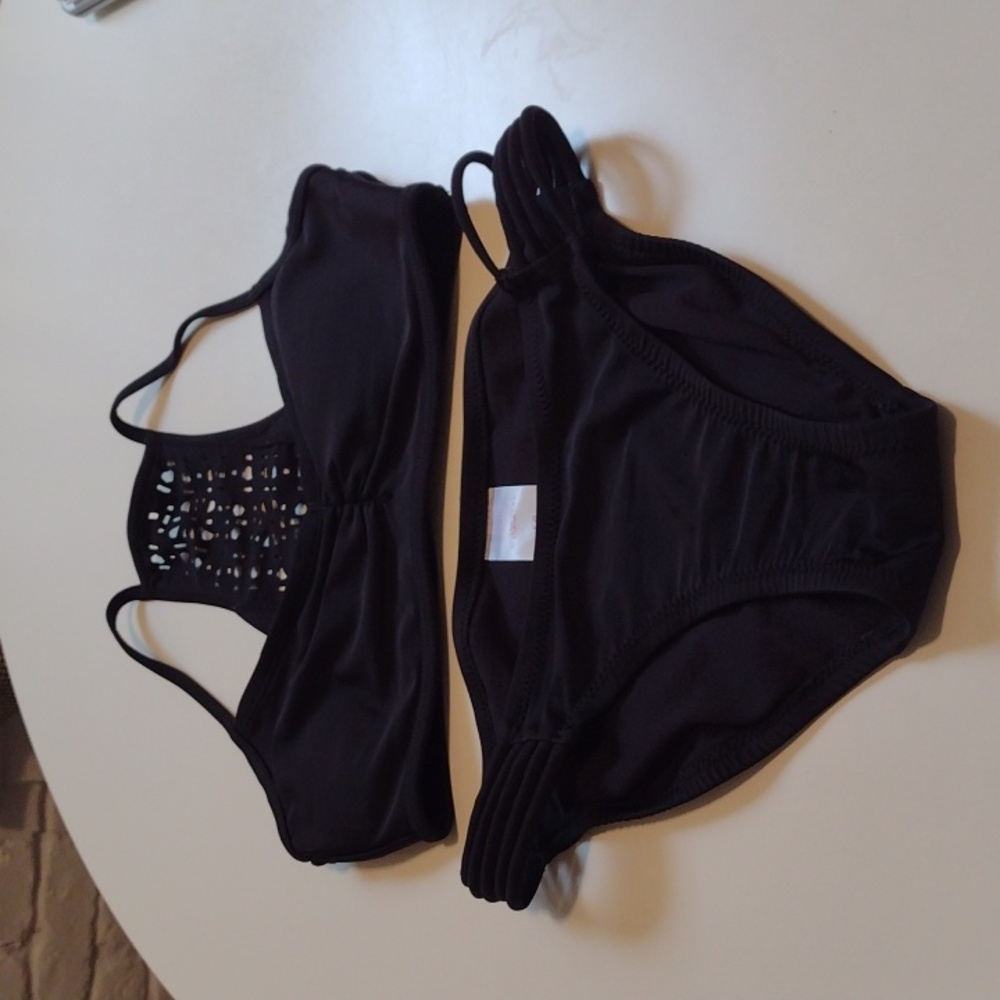 NEW Xhilaration Black Racer Back Bikini size Small